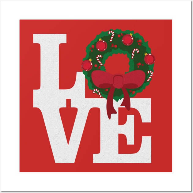 Christmas Love Wall Art by ArtcadeDesigns